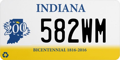 IN license plate 582WM