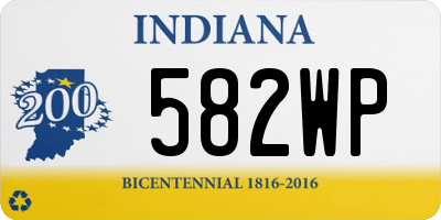 IN license plate 582WP