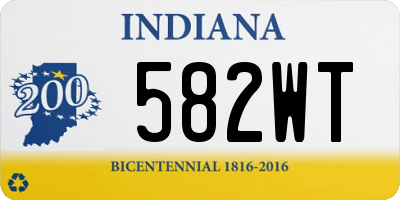 IN license plate 582WT