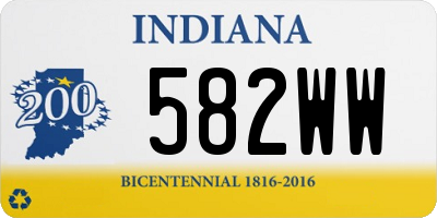 IN license plate 582WW