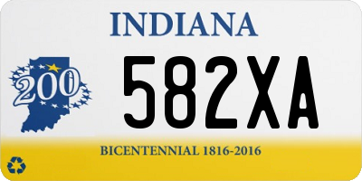 IN license plate 582XA