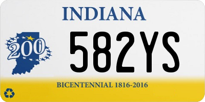 IN license plate 582YS