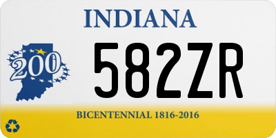 IN license plate 582ZR