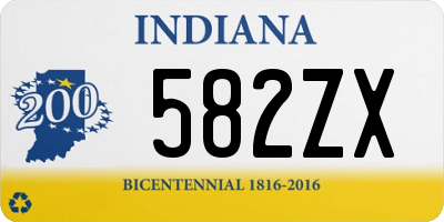 IN license plate 582ZX