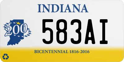 IN license plate 583AI