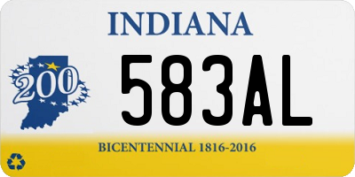 IN license plate 583AL