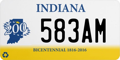 IN license plate 583AM