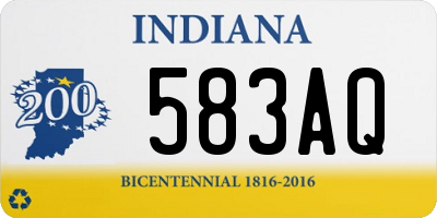 IN license plate 583AQ