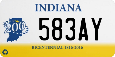 IN license plate 583AY