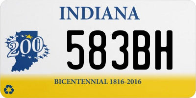 IN license plate 583BH