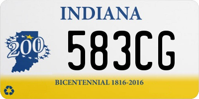 IN license plate 583CG