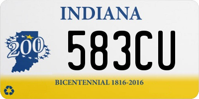 IN license plate 583CU