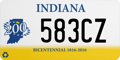 IN license plate 583CZ