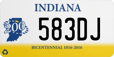 IN license plate 583DJ