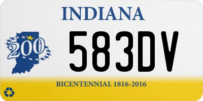 IN license plate 583DV