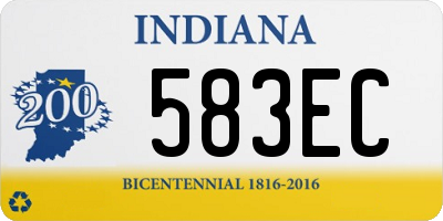 IN license plate 583EC