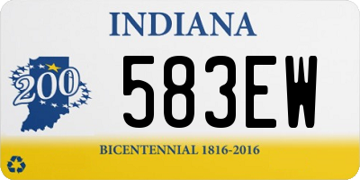 IN license plate 583EW