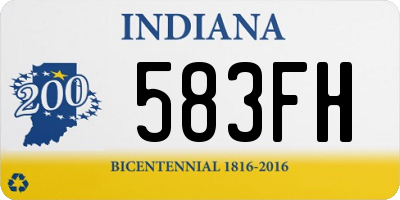 IN license plate 583FH