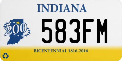 IN license plate 583FM