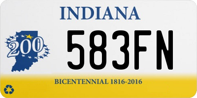 IN license plate 583FN