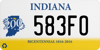 IN license plate 583FO