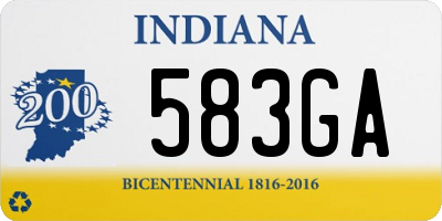 IN license plate 583GA