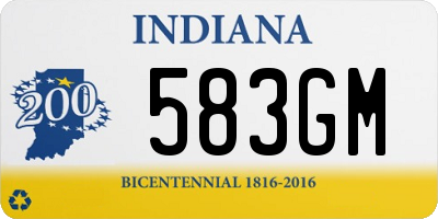 IN license plate 583GM