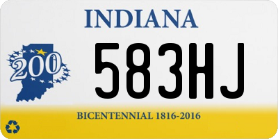 IN license plate 583HJ