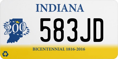 IN license plate 583JD