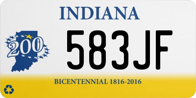 IN license plate 583JF