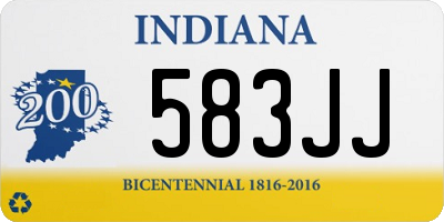 IN license plate 583JJ