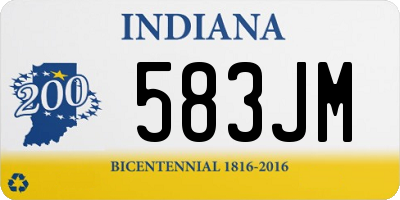 IN license plate 583JM