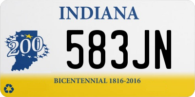 IN license plate 583JN