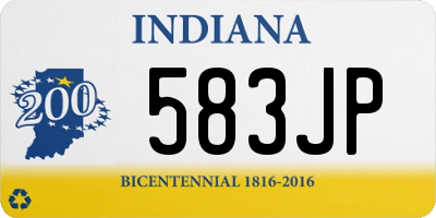 IN license plate 583JP