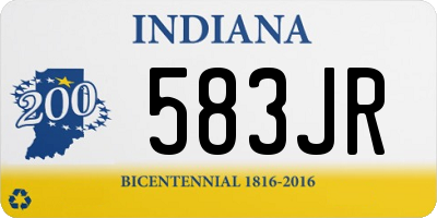 IN license plate 583JR