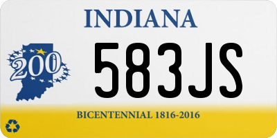 IN license plate 583JS