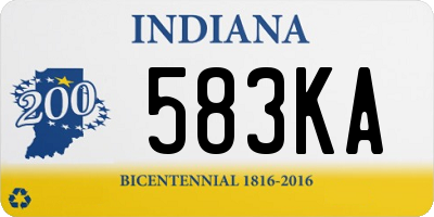 IN license plate 583KA