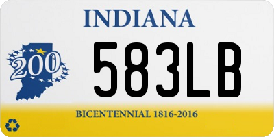 IN license plate 583LB