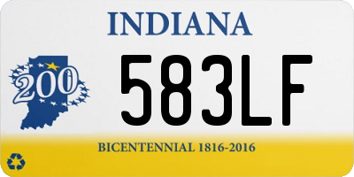 IN license plate 583LF