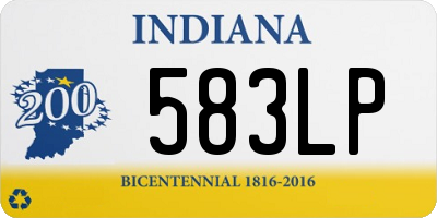 IN license plate 583LP