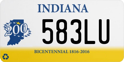 IN license plate 583LU