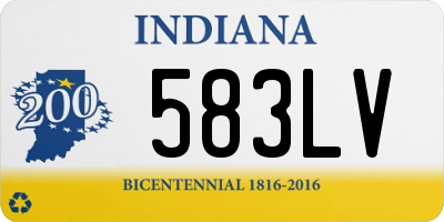 IN license plate 583LV