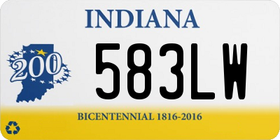 IN license plate 583LW