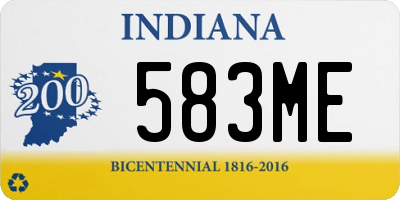 IN license plate 583ME