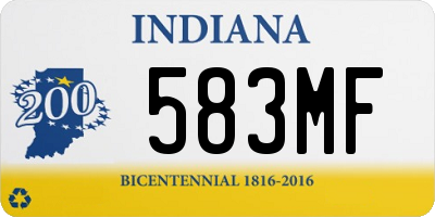 IN license plate 583MF