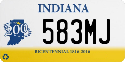 IN license plate 583MJ