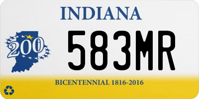 IN license plate 583MR