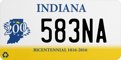 IN license plate 583NA