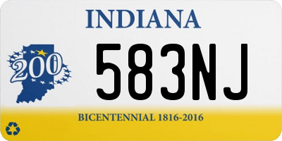 IN license plate 583NJ