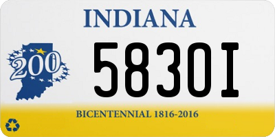 IN license plate 583OI